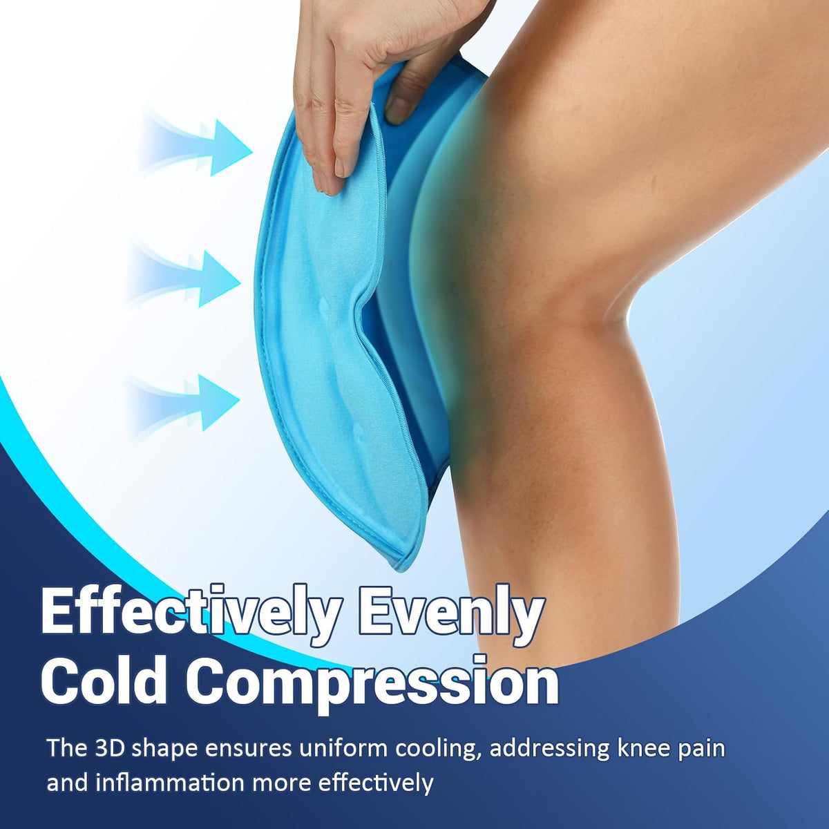 3D Knee Ice Pack Wrap for Injury Reusable Gel Hot Cold Therapy